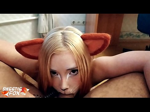 ❤️ Kitsune swallow dick agus cum ina bhéal ️ Gnéas ardchaighdeáin linn ️❤